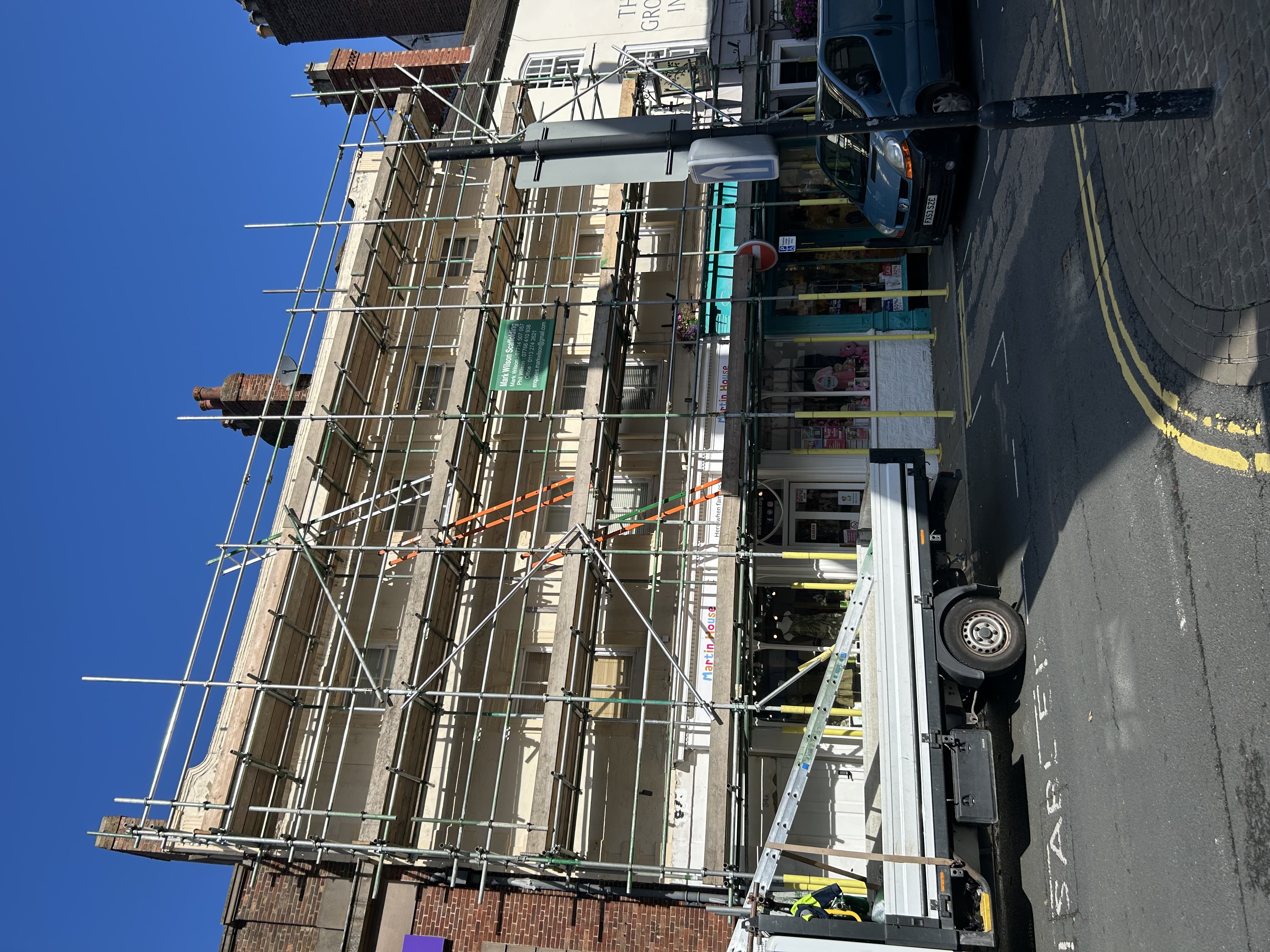 Scaffolding Leeds site in Yorkshire 01